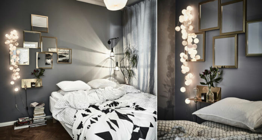 Foto:<br><span class="newsletter-shortcode"></span><br><a href="http://www.andersbergstedt.com/" target="_blank" rel="noopener">Anders Bergstedt</a> Styling: <a href="http://www.annafurbacken.com/" target="_blank" rel="noopener">Anna Furbacken</a> för <a href="http://entrancemakleri.se/" target="_blank" rel="noopener">Entrance</a> 01. ljusslingor-sovrum-entrance