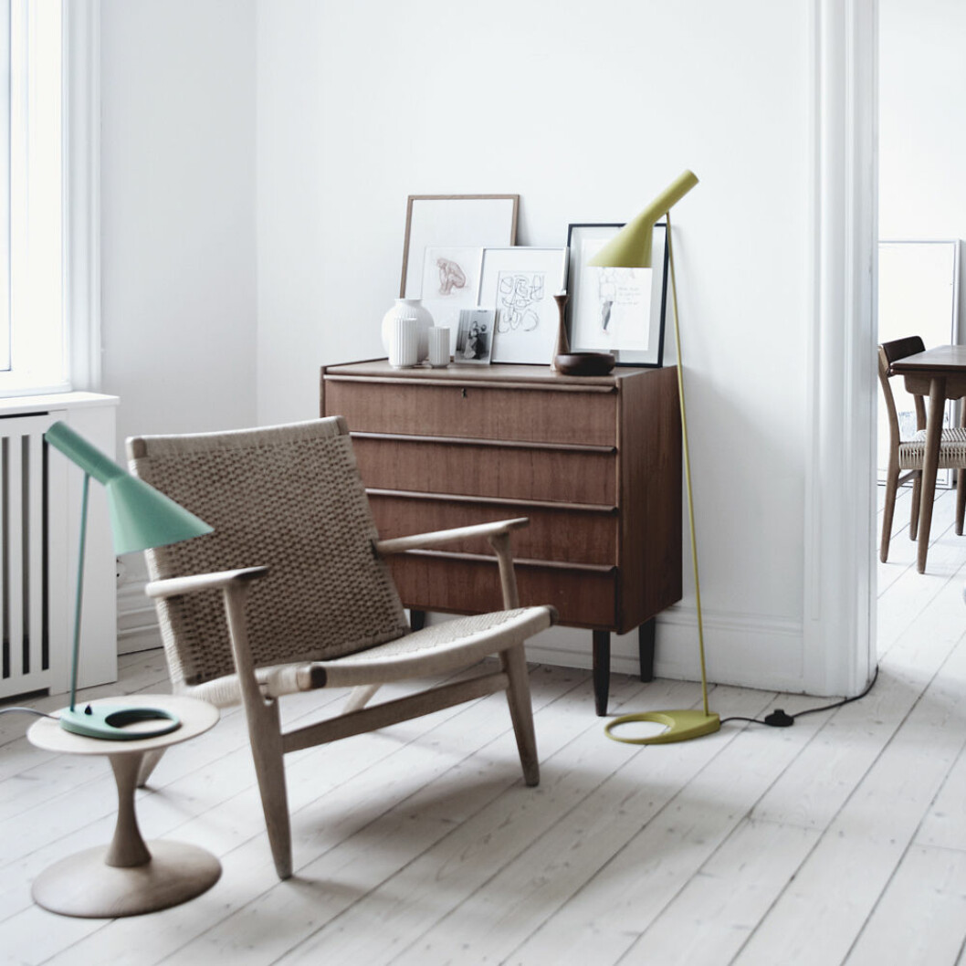 Foto: <a href="http://www.louispoulsen.com/se/produkter/" target="_blank" rel="noopener">Louis Poulsen</a> AJ-lampan från Louis Poulsen i turkost och grönt