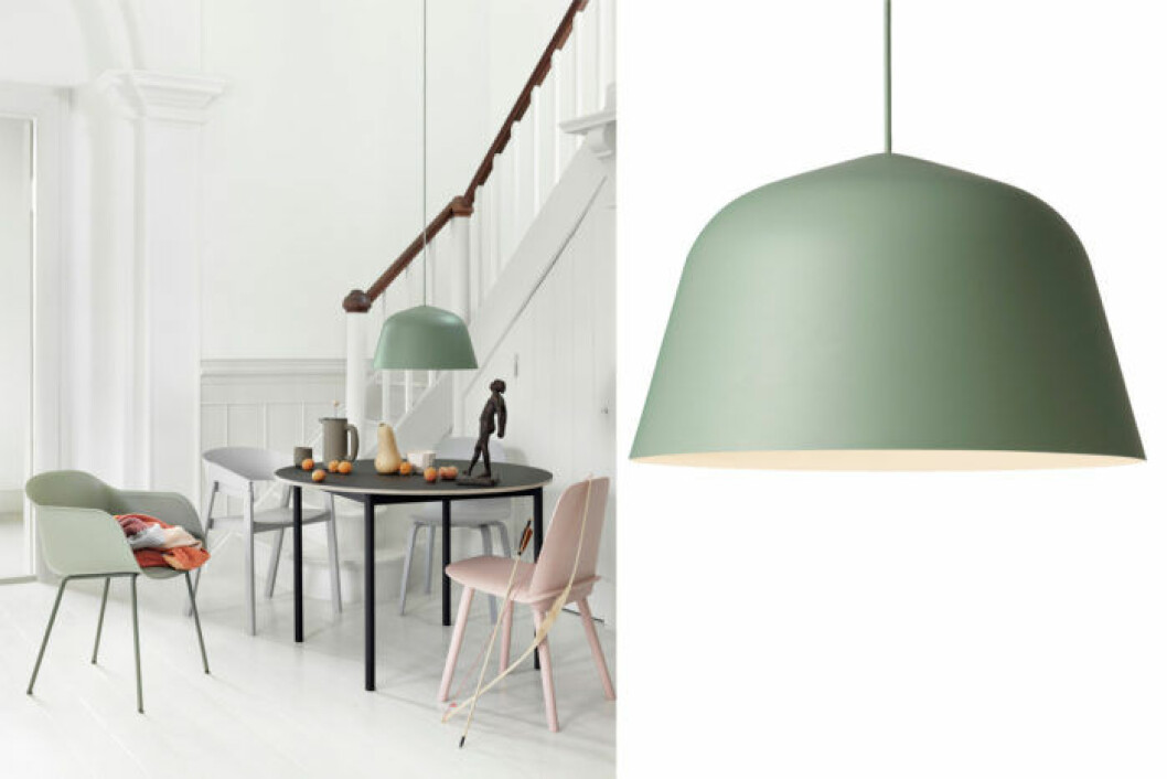 Ljusgrön pendellampa från Muuto