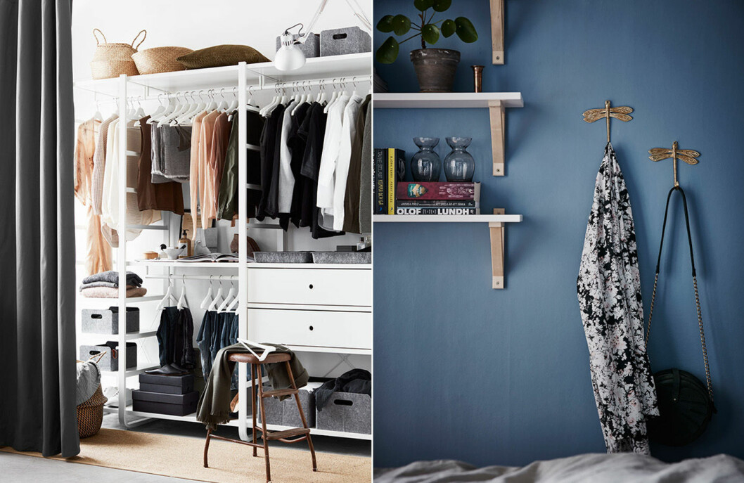 Foto: Ragnar Ómarsson Styling: Pella Hedeby för <a href="http://livethemma.ikea.se/organisera-mera-med-elvarli/" target="_blank" rel="noopener">Ikea Livet hemma</a> / Foto: <a href="https://www.instagram.com/fotografanders/" target="_blank" rel="noopener">Anders Bergstedt</a> för <a href="https://www.instagram.com/entrancemakleri/" target="_blank" rel="noopener">Entrance mäkleri</a>/mäklare: Jessica Fridstedt Öppen pax-garderob