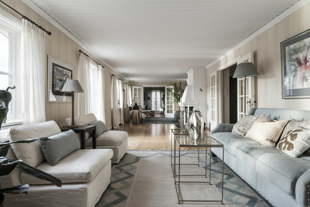 Villa Garbo till salu. Bild inifrån huset. 