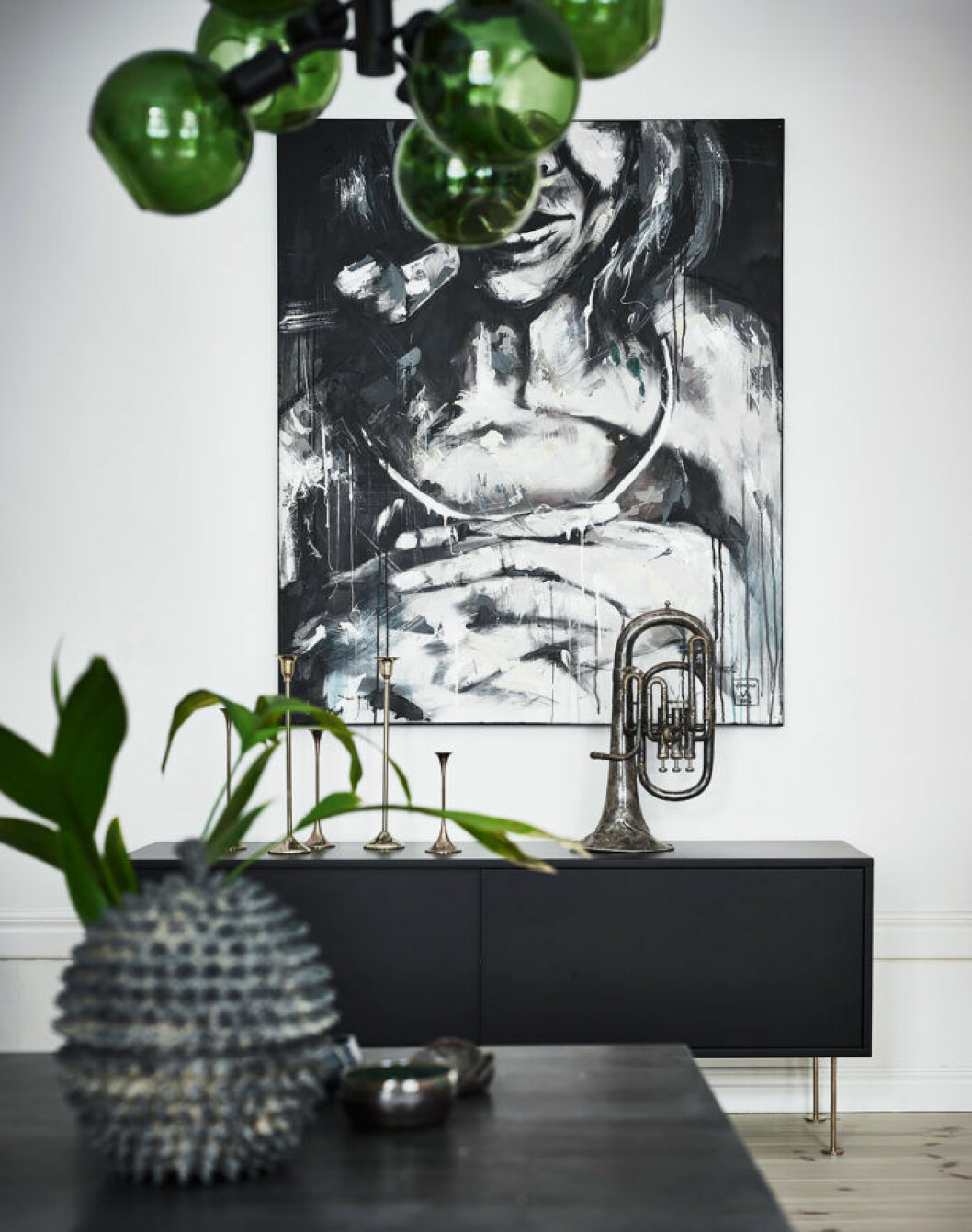 Mörkgrön molekulär lampa
