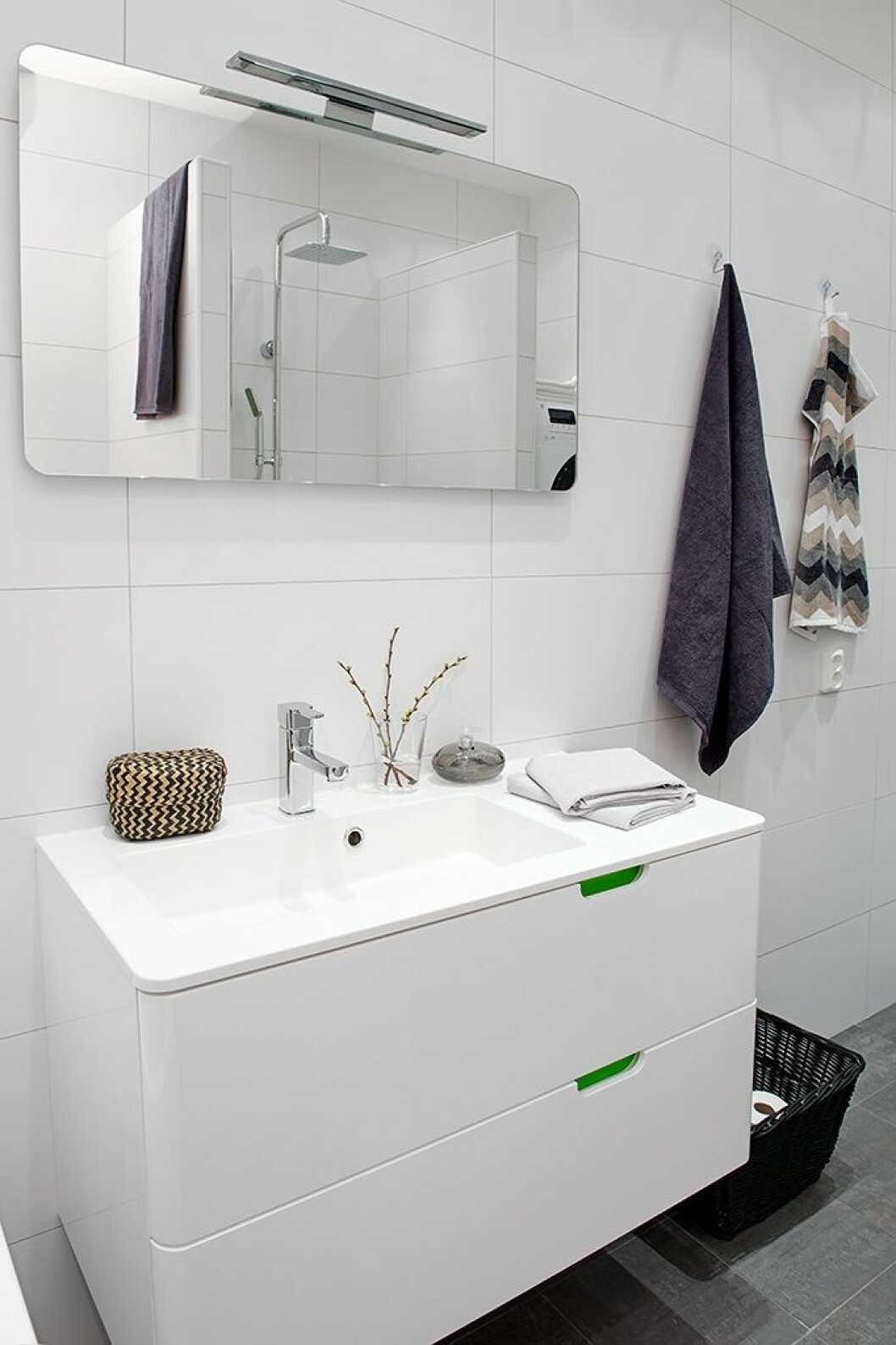 Foto: Fredrik J Karlsson/SE360 för <a href="http://www.alvhem.com/" target="_blank" rel="noopener">Alvhem</a> Så väljer du rätt belysning för badrummet.