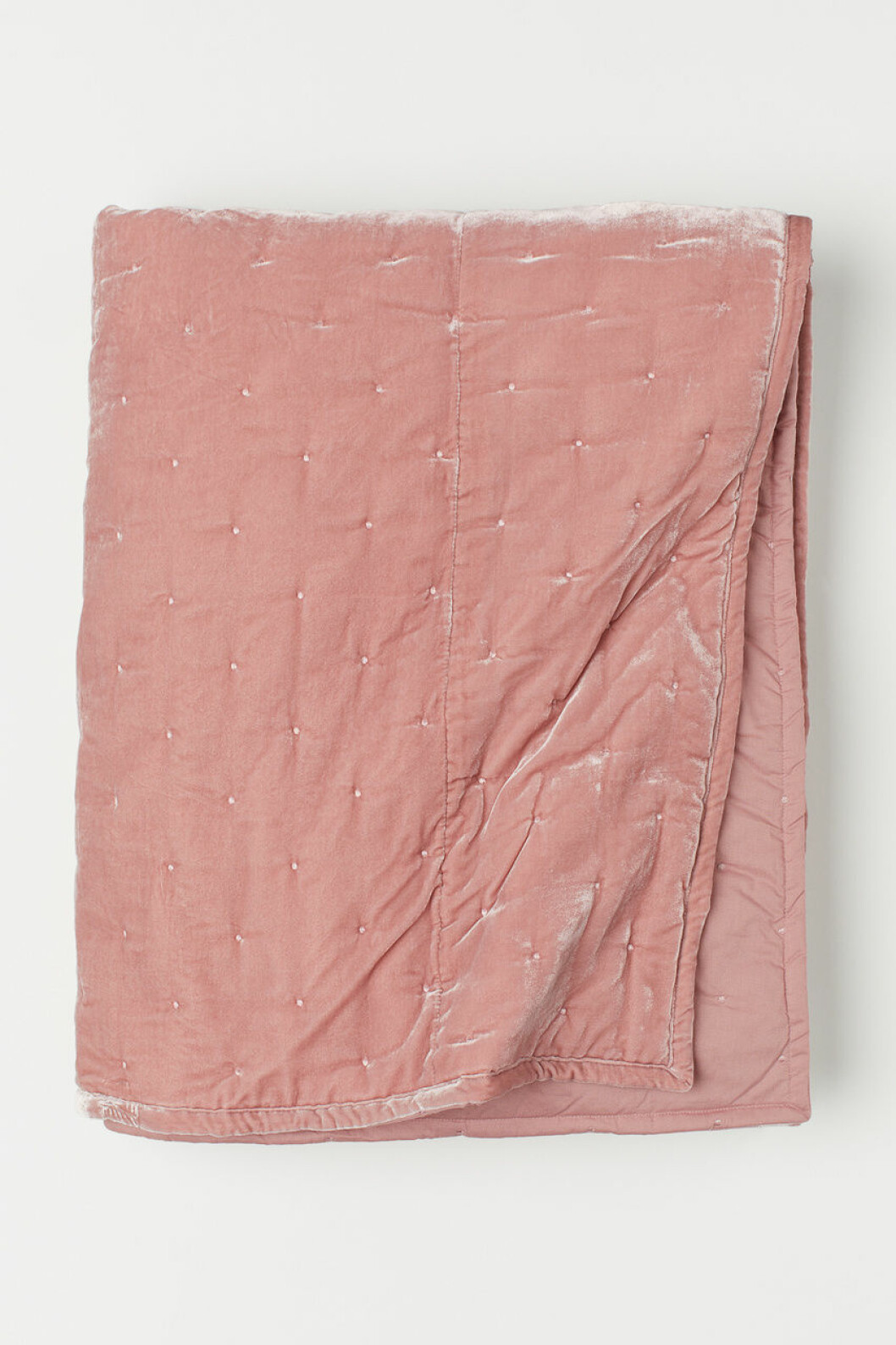 Rosa överkast i sammet, H&M Home 2019
