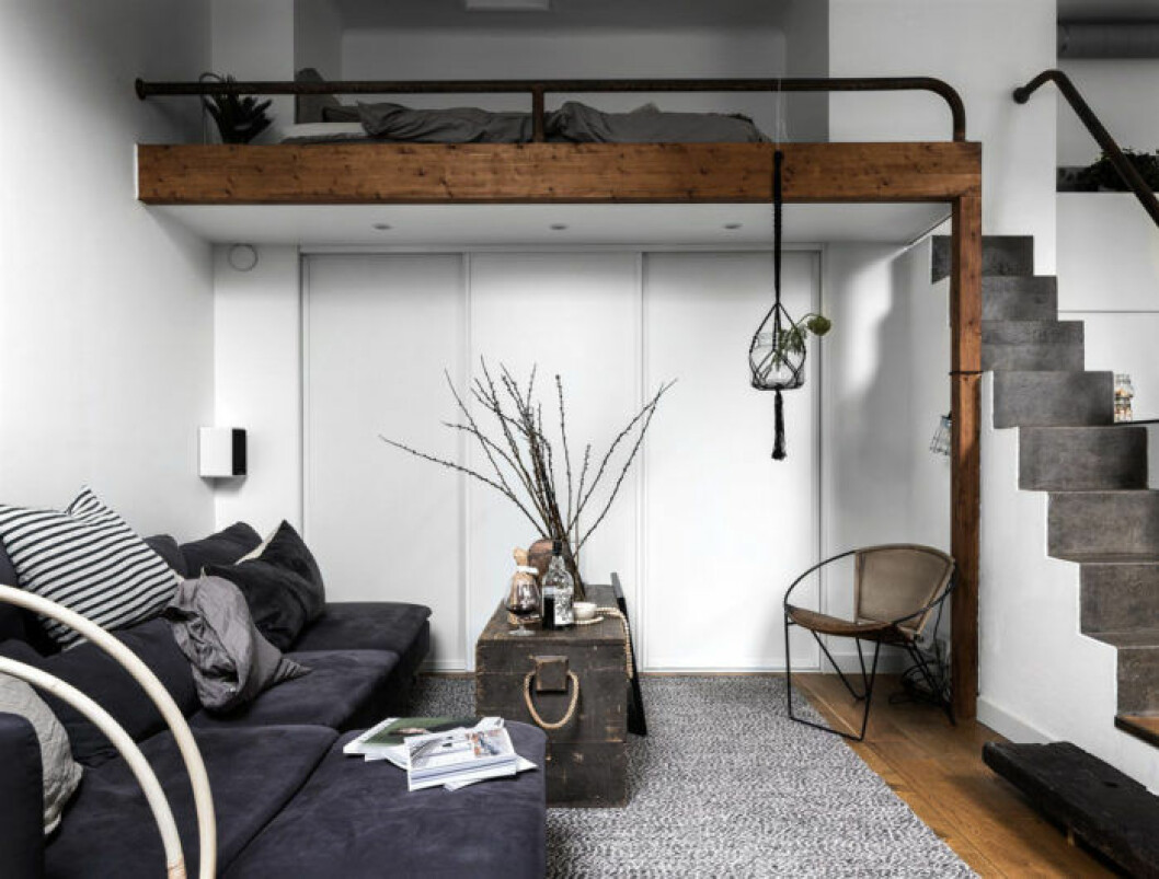 Platsbyggt sovloft
