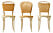 Skandinavisk elegans och naturnära material stolar. 