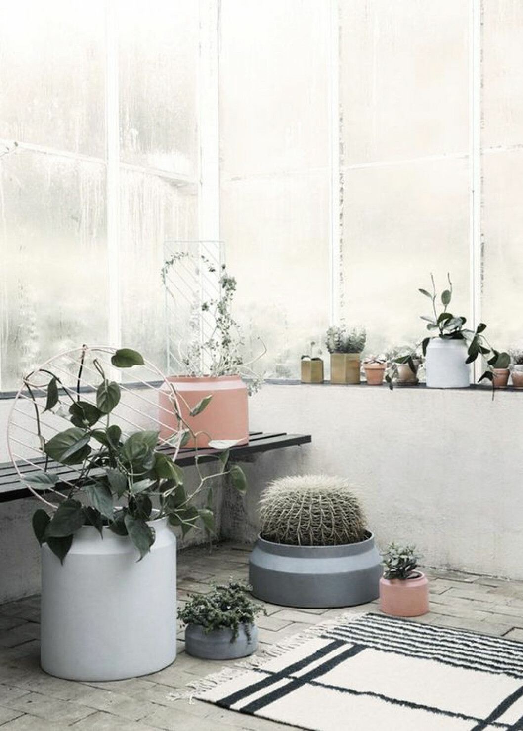 Via: <a href="http://100ideesdeco.marieclairemaison.com/,jardin-d-interieur-une-jungle-dans-ma-maison,523473.asp" target="_blank" rel="noopener">100 Idées Deco</a> Runda krukor