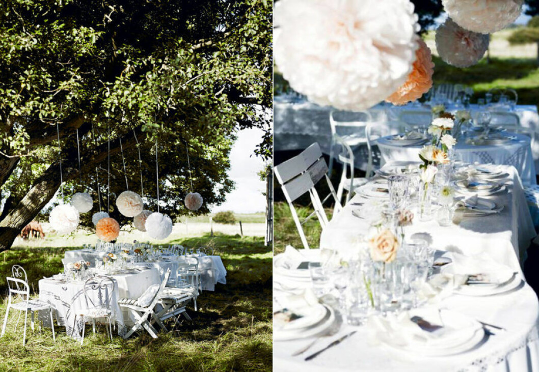 Foto: Ikea Pyntad trädgård med pompoms