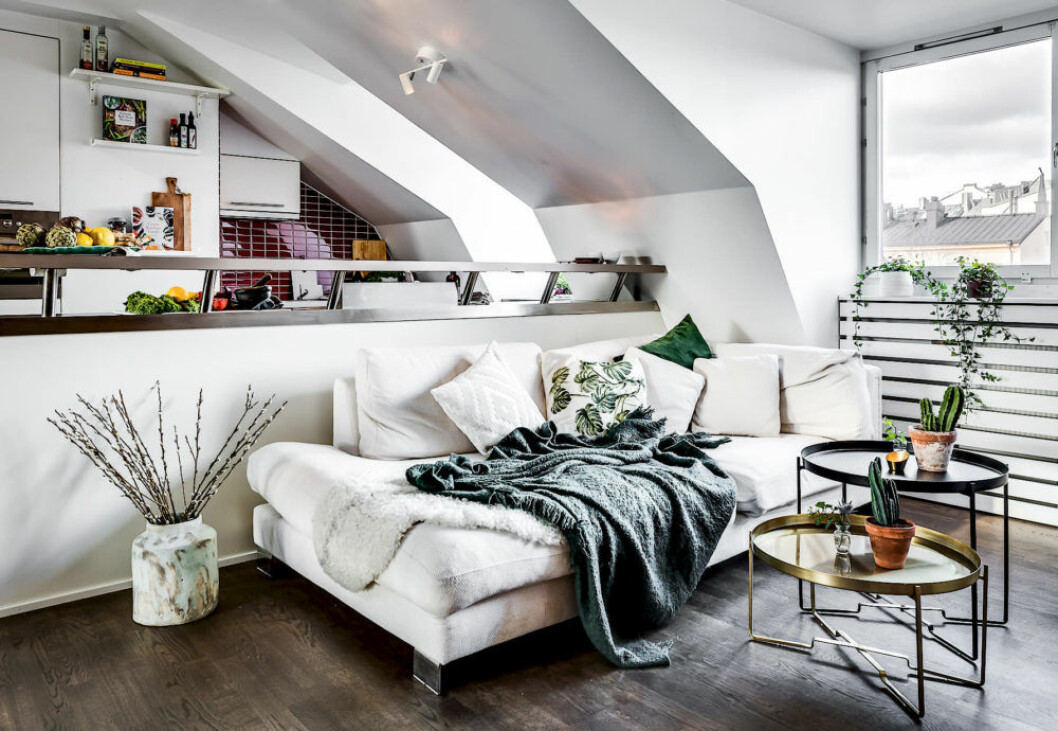 Foto: Henrik Nero Styling: Monica Karlstein och Andreas Bratt för <a href="https://www.instagram.com/maklare_sodermalm/" target="_blank" rel="noopener">Svenska Mäklarhuset Södermalm</a>/mäklare: Andreas Bratt Kvistar i kombination med krukväxter