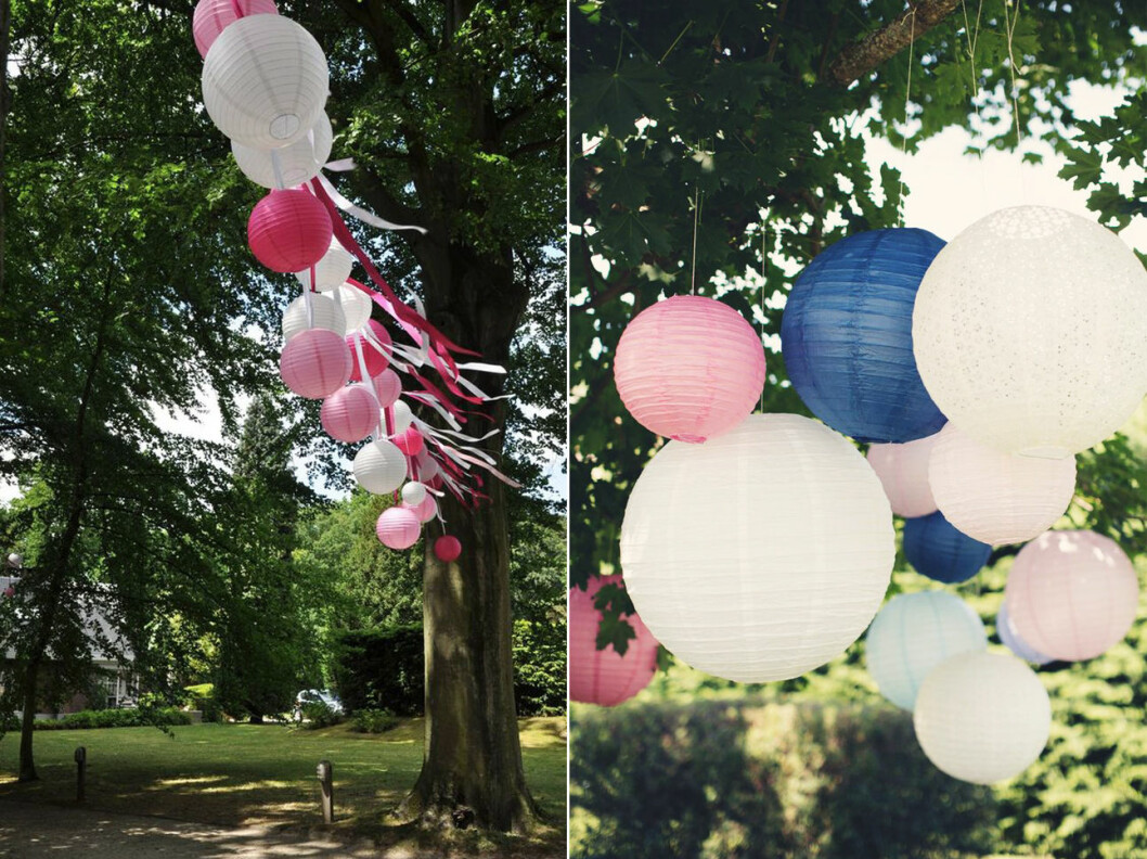 Pynta trädgården med risbollar