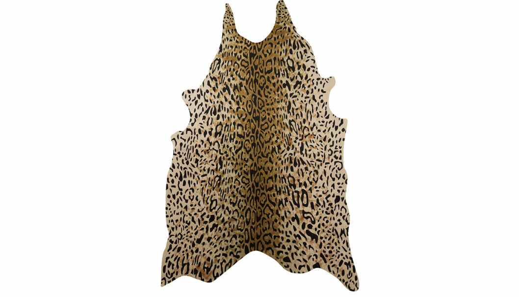 Matta med leopardmönster från Bea Åkerlunds kollektion för Ikea.