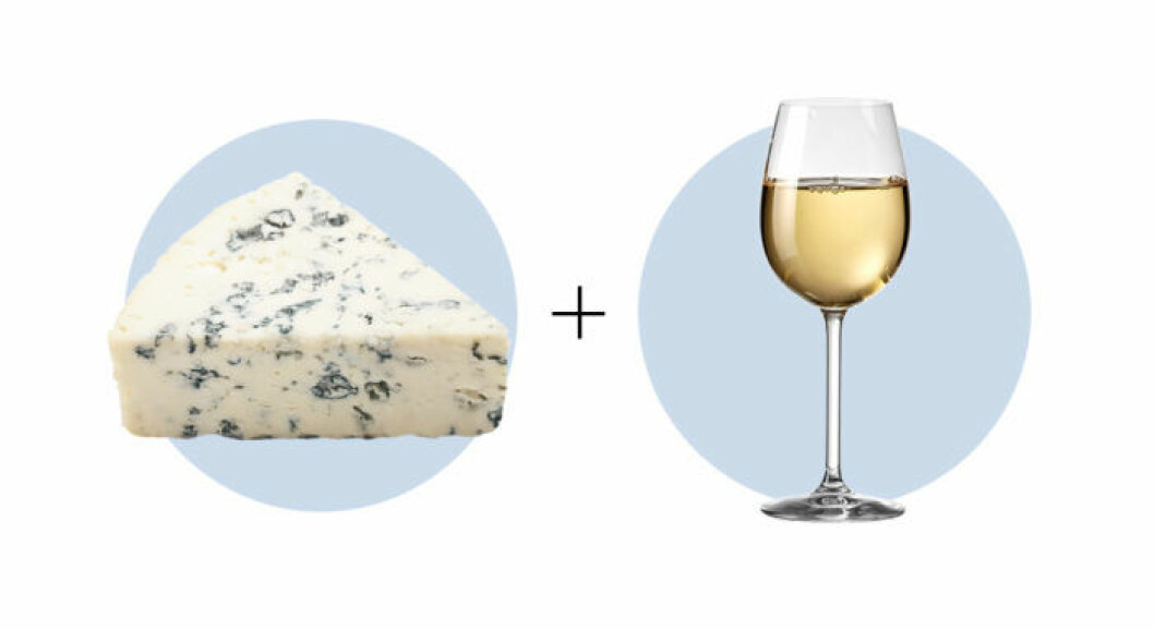 Ost och vinkombination Gorgonzola och Muscat