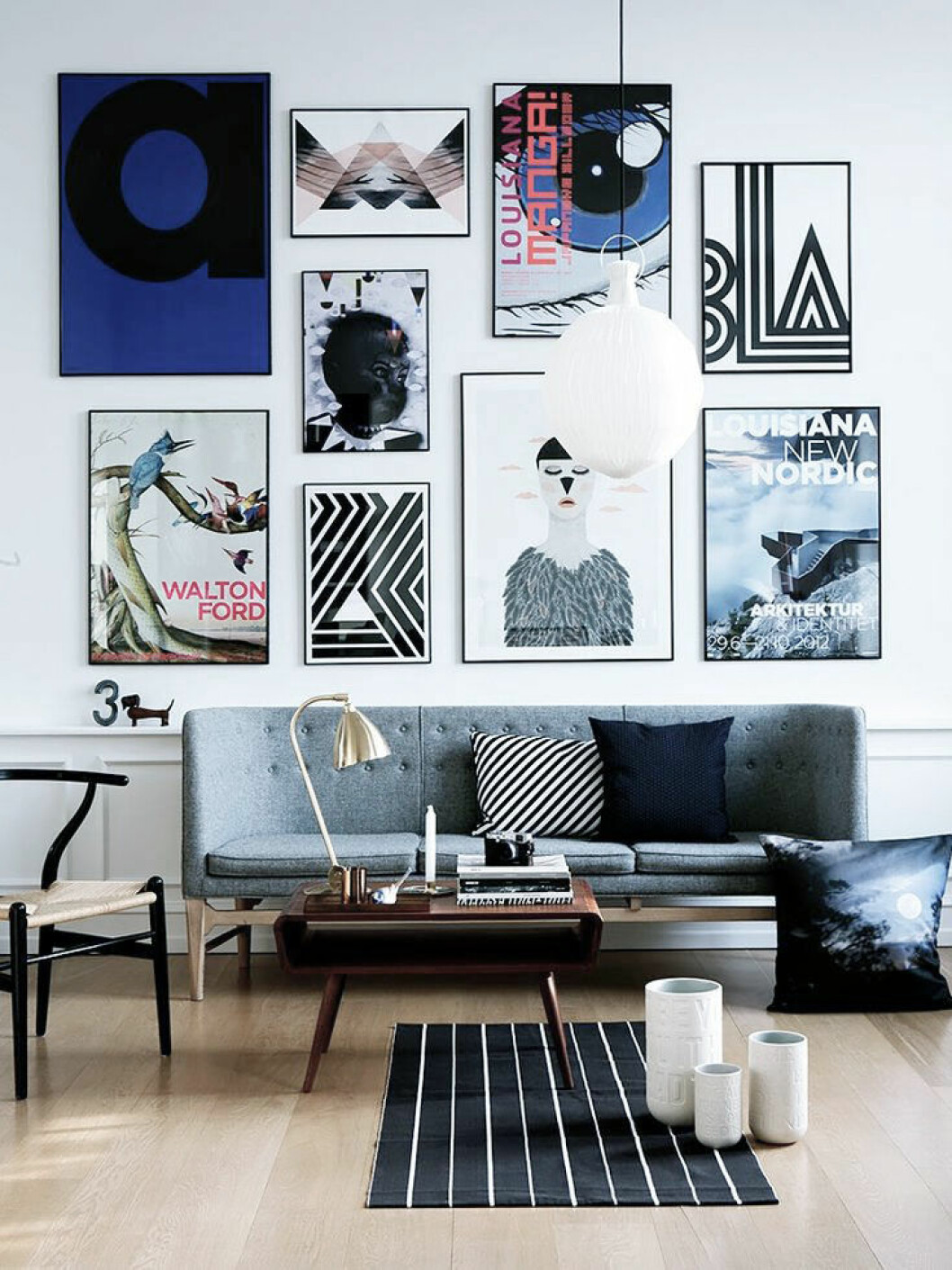 Via: <a href="http://www.designmag.it/foto/come-realizzare-una-galleria-a-parete_7785_2.html" target="_blank" rel="noopener">Designmag</a> Olika tavelmotiv