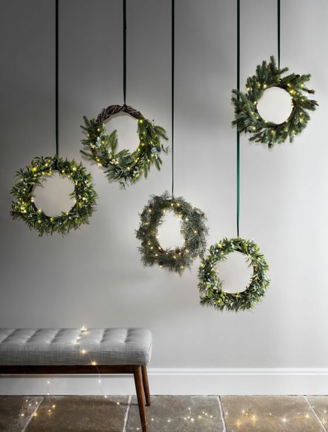 Foto via: House beautiful Kransar med belysning i
