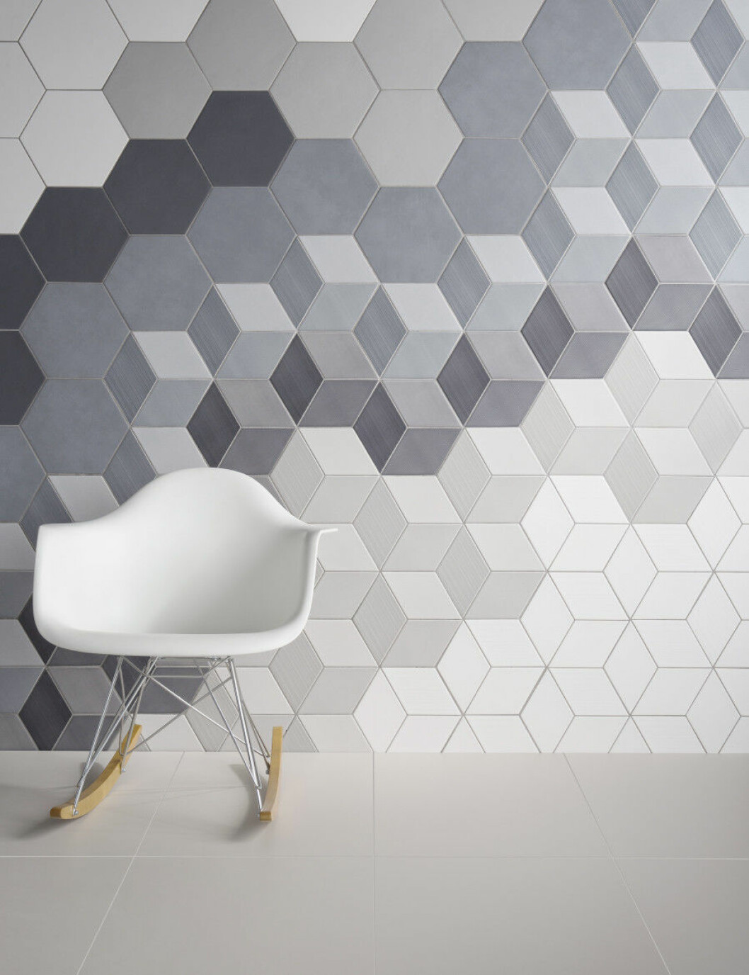 Via: Johnson Tiles Grafiska kakelplattor med 3D-effekt