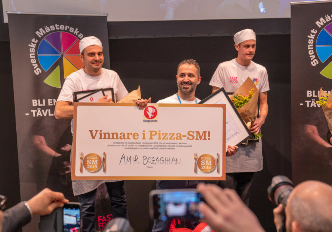 Amir Bozaghians bakar Sveriges bästa pizza 2018. Foto: Jonas Sveningsson