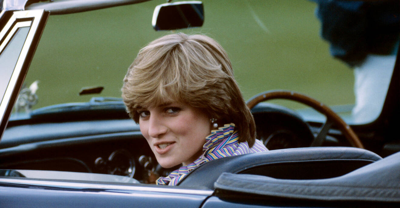 Diana Spencer i en bil 1981.