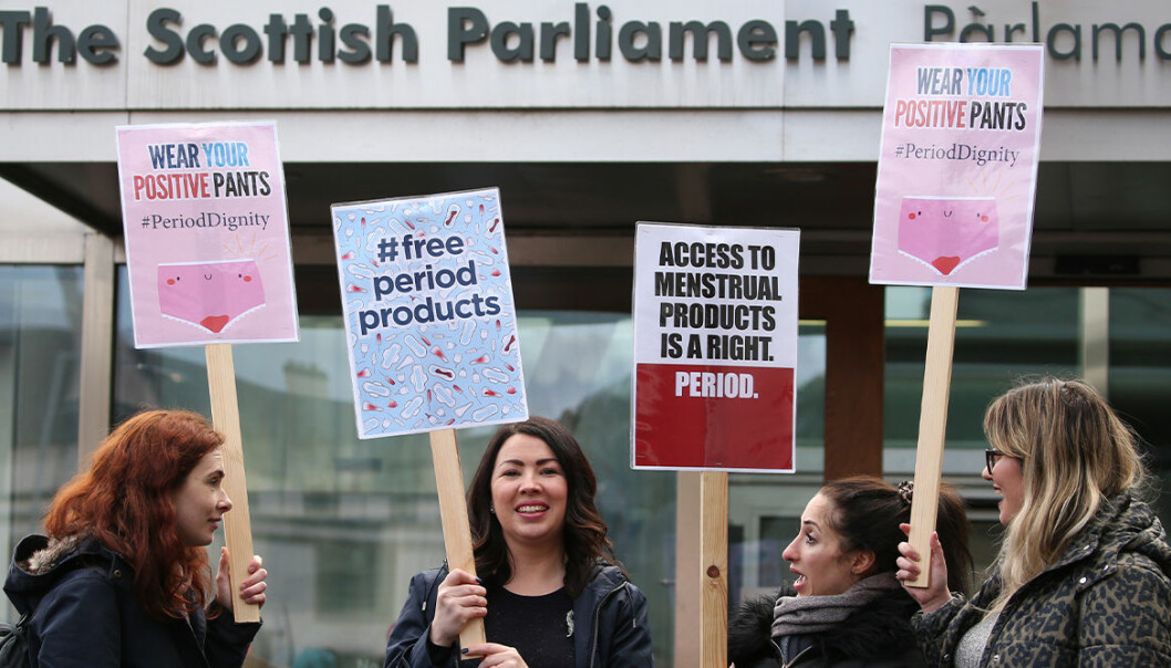 Skottland blir först i världen med gratis mensskydd