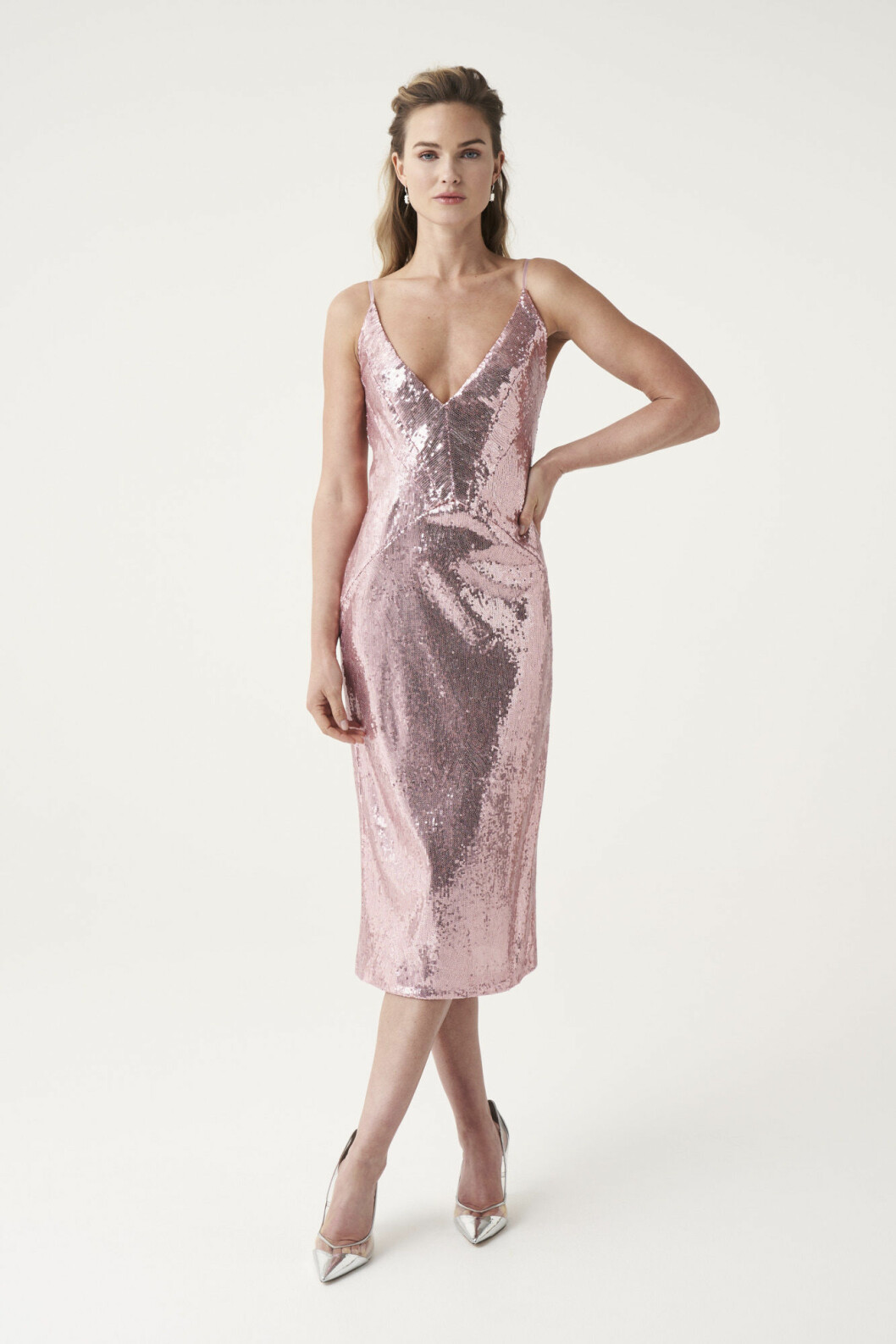 Lars Wallin statement klänning i pink metallic