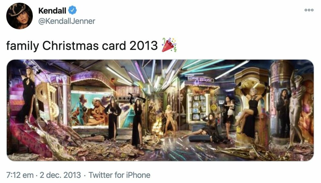 Familjen Kardashians julkort 2013