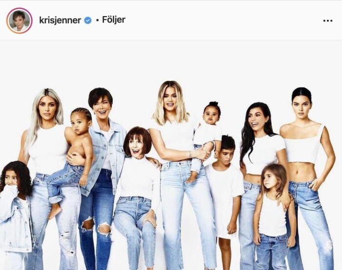 Familjen Kardashians julkort 2017