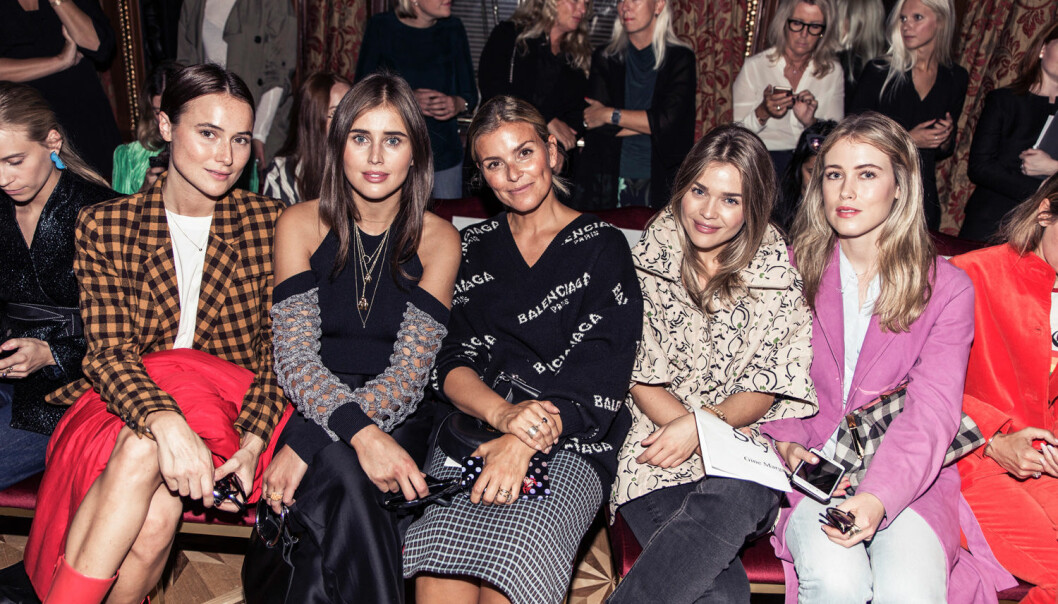Front row: gästerna på plats under Styleins vårvisning