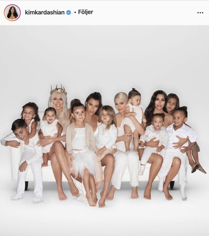 Familjen Kardashians julkort 2018