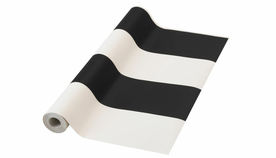 Svartvit tapet från Bea Åkerlunds kollektion för Ikea.