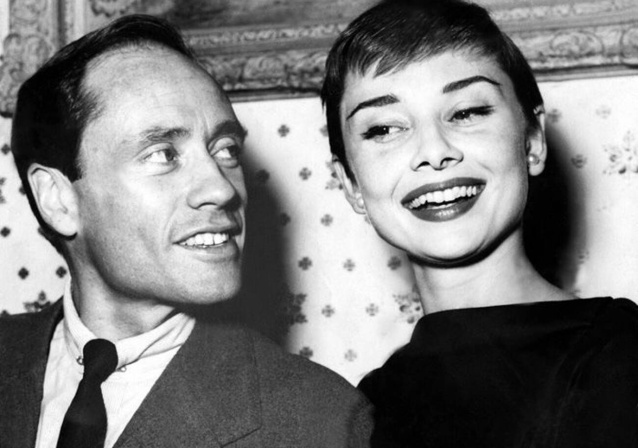 Audrey Hepburn med 12 år äldre maken Mel Ferrer