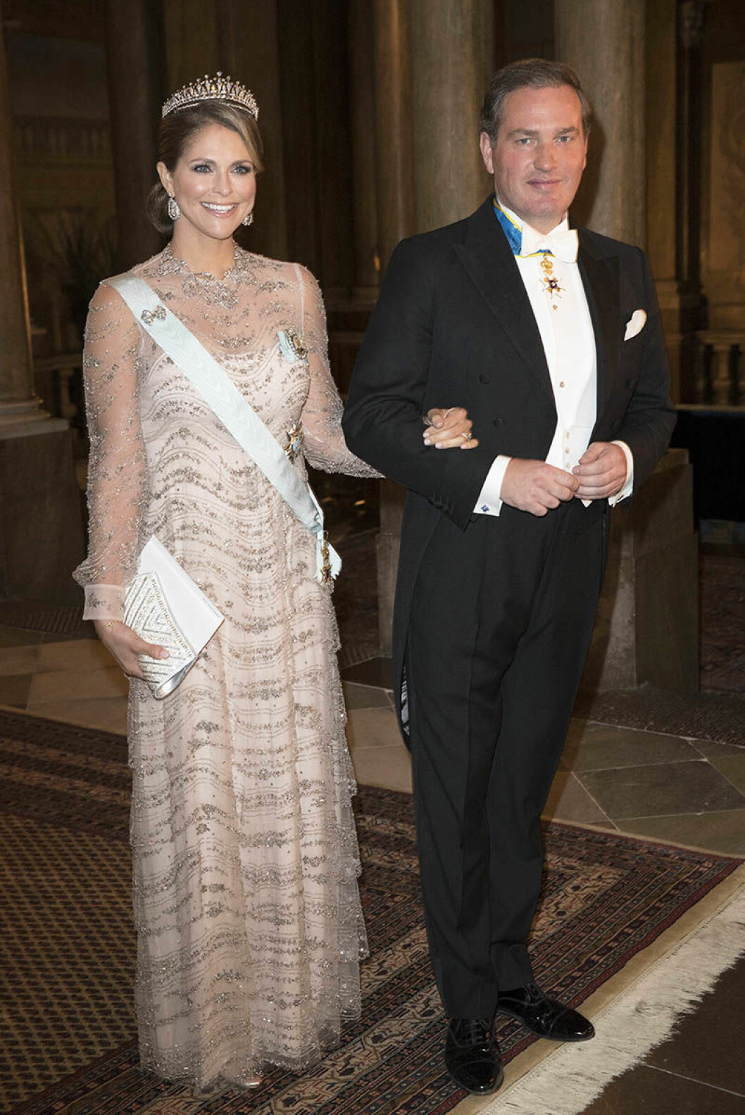 Prinsessan Madeleine, Christopher O'Neill  The King's dinner for the Nobel Laureates, Royal Palace, Stockholm, 2016-12-11 (c) Charles Hammarsten / IBL BildbyrÂ Kungens middag fˆr Nobelpristagarna, Kungliga slottet, 2016-12-11