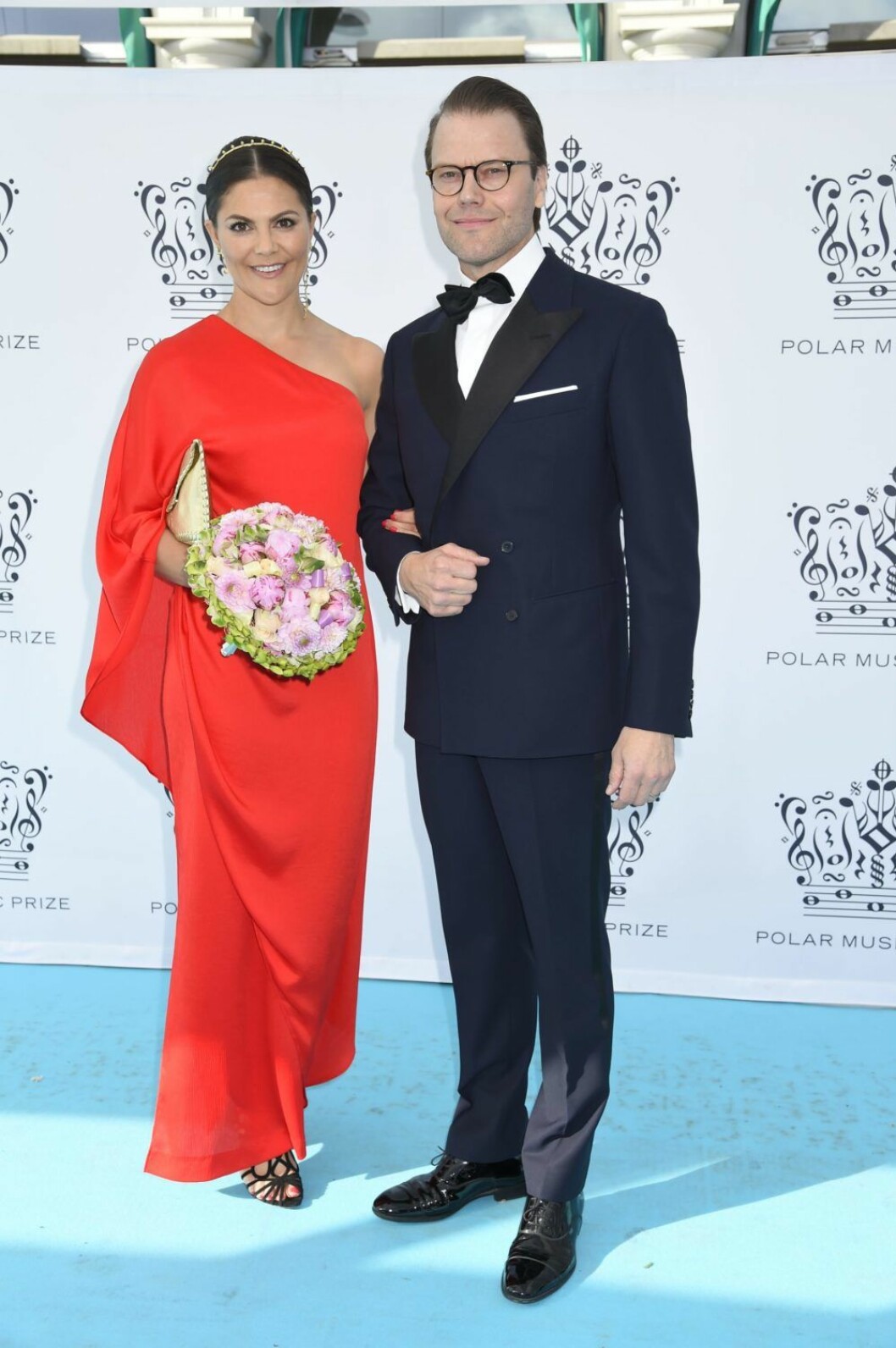 Kronprinsessa Victoria, prins Daniel Kronprinsessa Victoria, prins Daniel på röda mattan på Polarpriset.