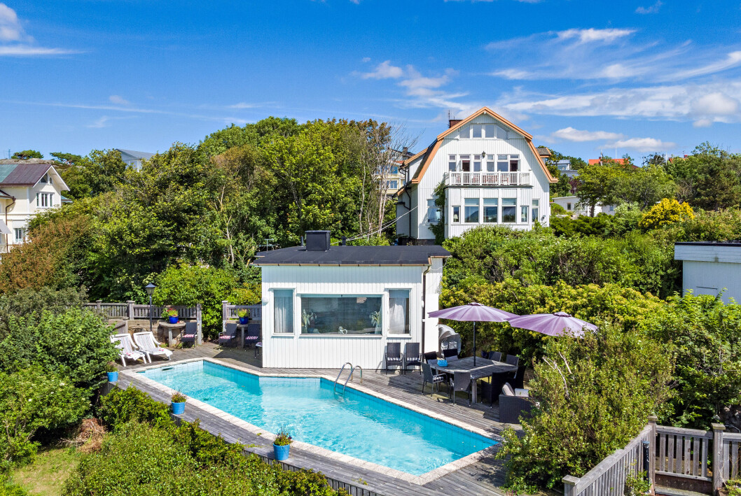 lyxig villa i göteborg med pool