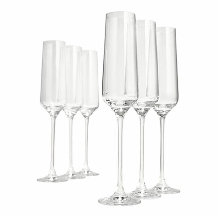 6-pack champagneglas stilrena
