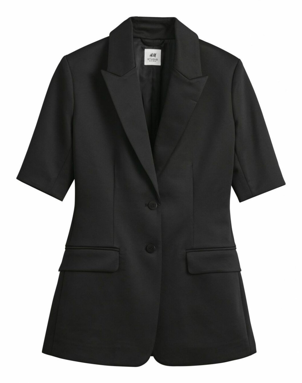Svart kavaj från H&M Studio SS20 med korta ärmar