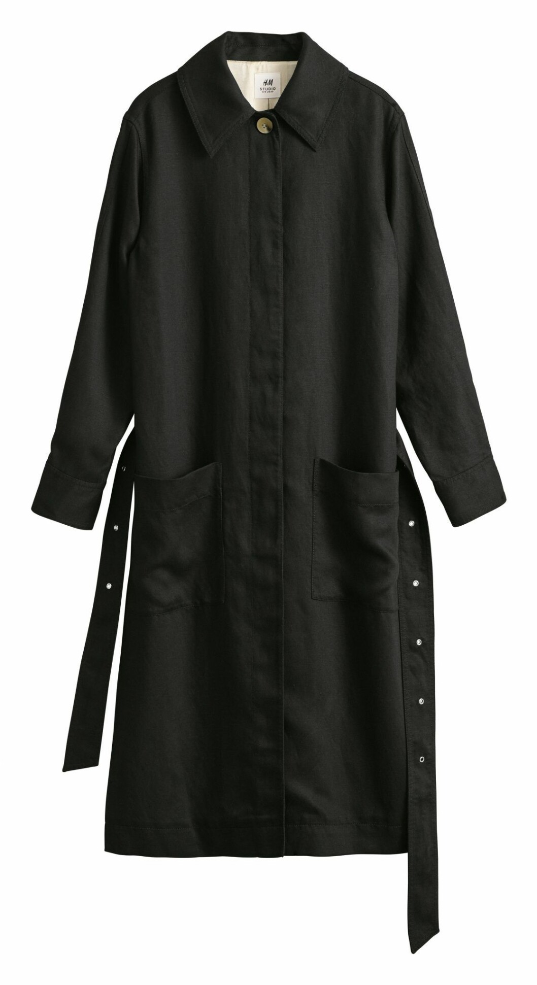 Svart trench H&M Studio SS20