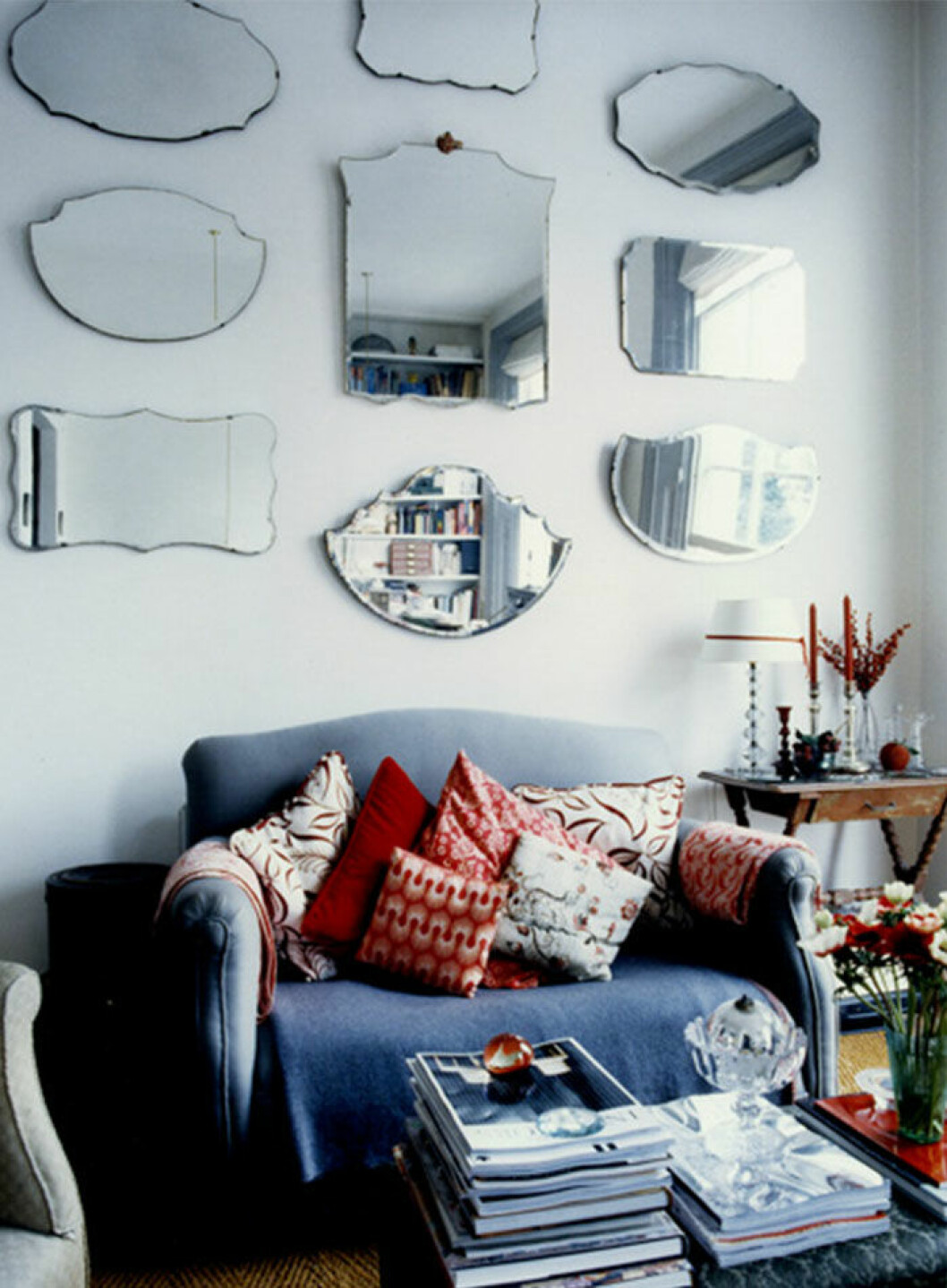Foto: <a href="http://www.catherinegratwicke.com/interiors/#25">Catherine Gratwicke</a> Inspiration till spegelvägg