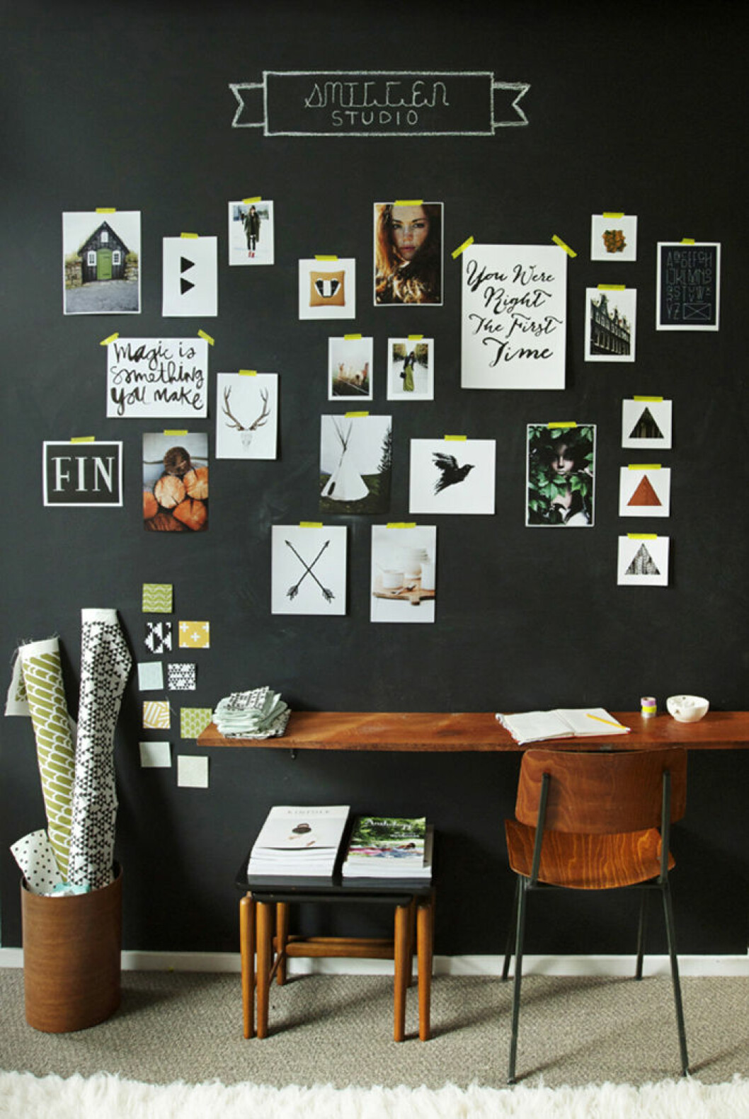 Foto: <a href="http://sarahshermansamuel.com/my-workspace-on-eva-black-design-2/">Sarah Sherman Samuel</a> Fotografier