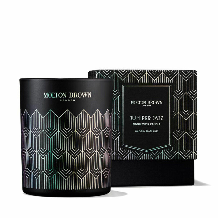 Juniper Jazz wick candle är ett limiterat holiday-ljus från Molton Brown