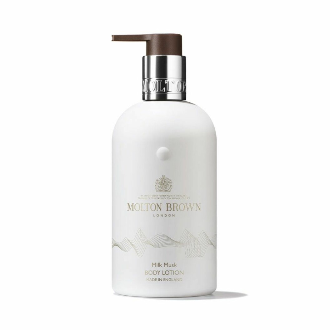 En skön kroppslotion med ljuvlig doft är Milk musk body lotion från Molton Brown.