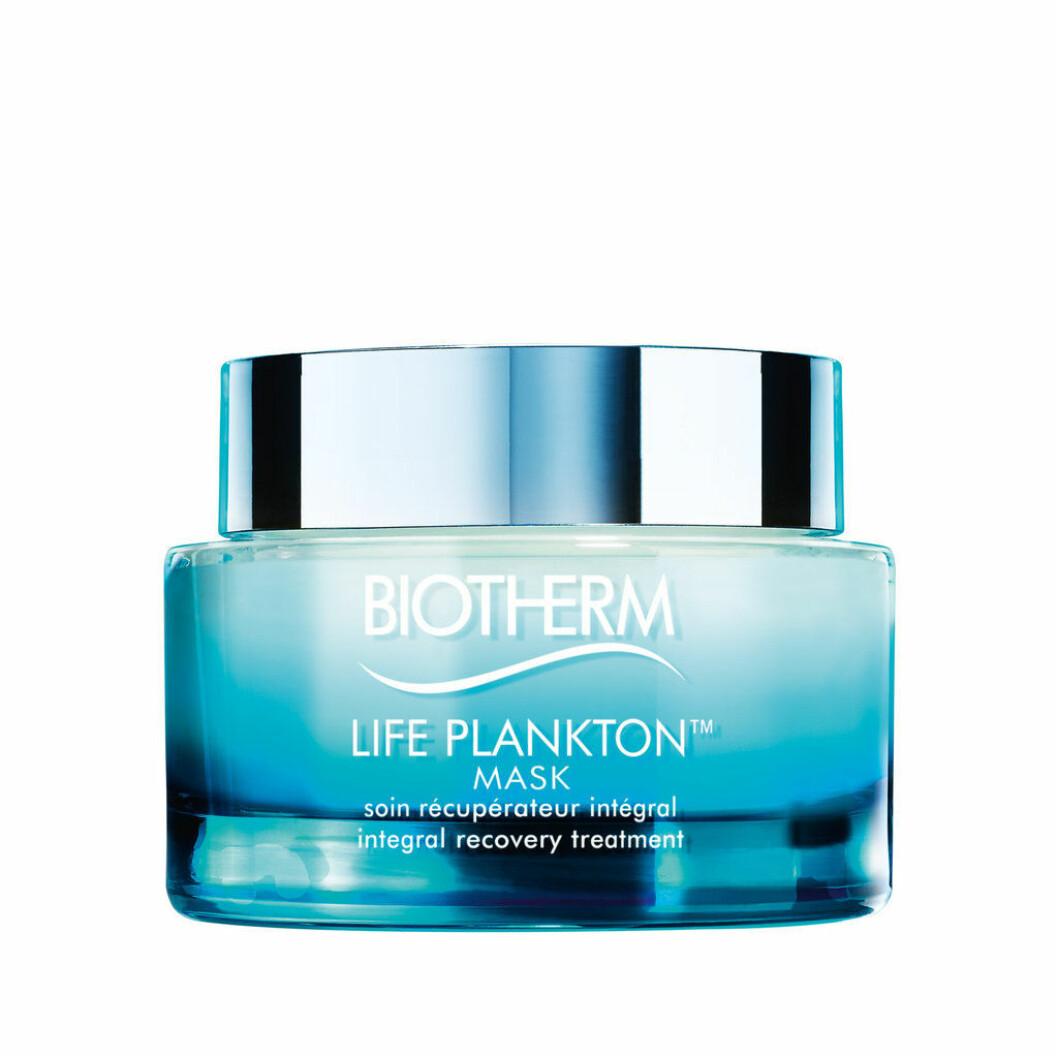 Biotherms <em>Life plankton mask</em> är en svalkande fuktboost. Biotherms Life plankton mask