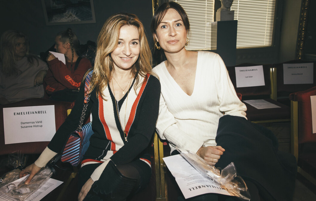 Martina Bonnier med sällskap på Fashion Week.