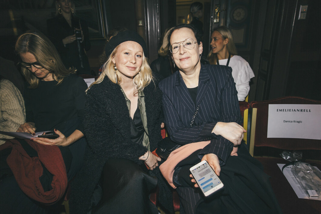 Lisa Segerson och Cia Jansson på Fashion Week. 