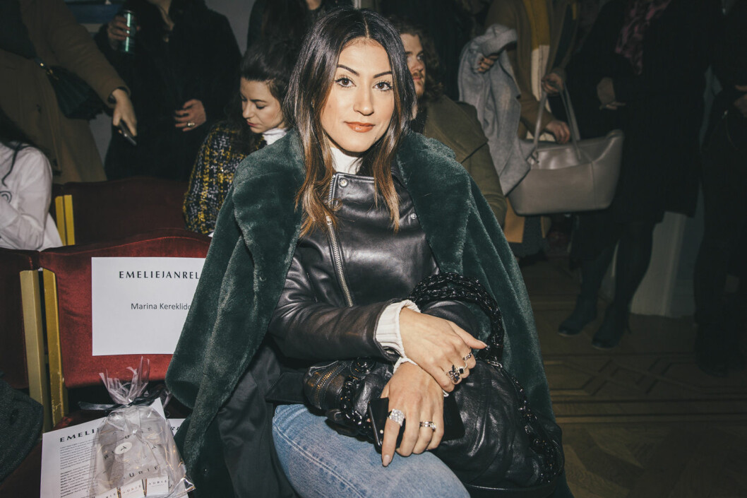 Nikki Amini på Fashion Week. 