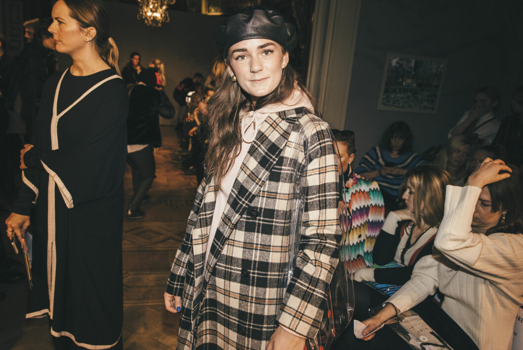 Linn Eklund på Fashion Week.