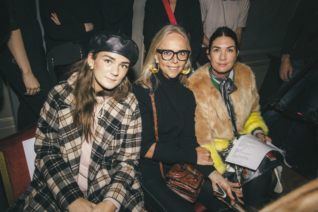 Linn Eklund, Catt Söder och Annika Eklund på Fashion Week.