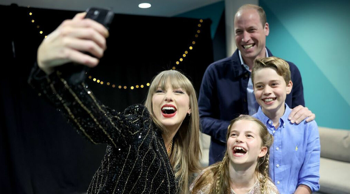 Se Taylor Swifts selfie med kungabarnen