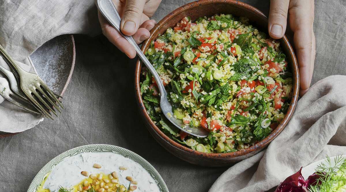 Tabbouleh med dillyoghurt