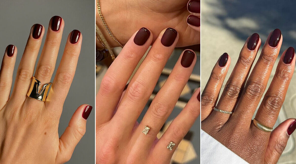 Säsongens stora trendfärg inom naglar – här är burgundy nails