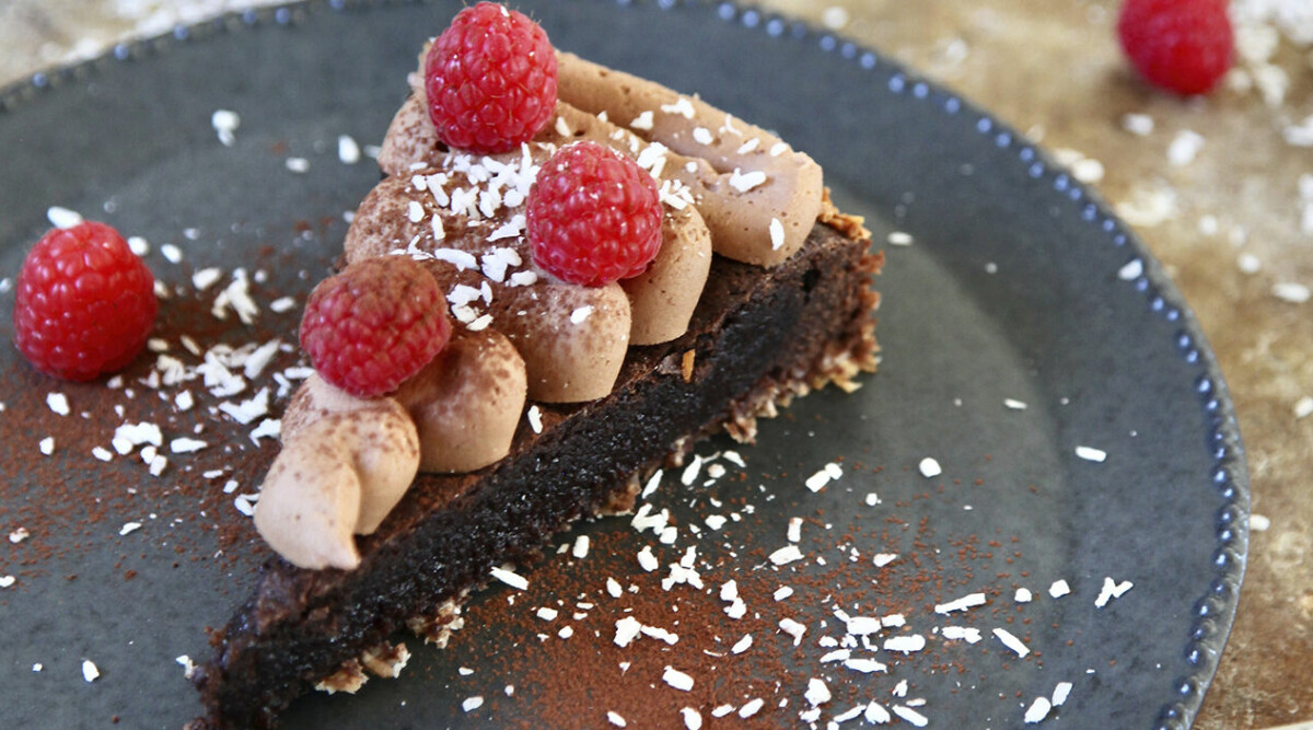 Kokoskladdkaka med chokladmousse