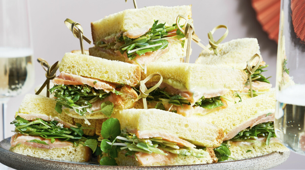 Laxsandwich med wasabimajonnäs